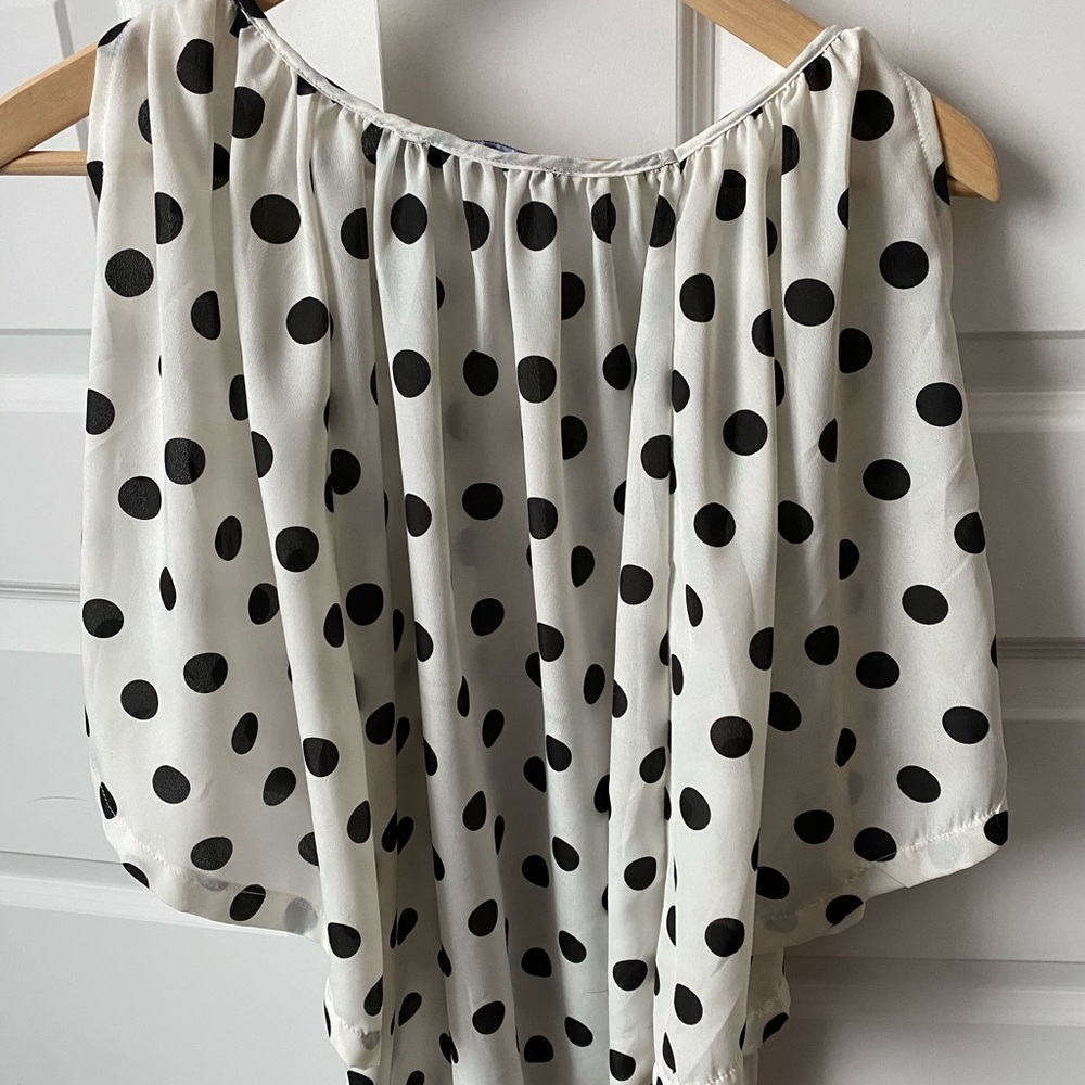 Polka dot loose top